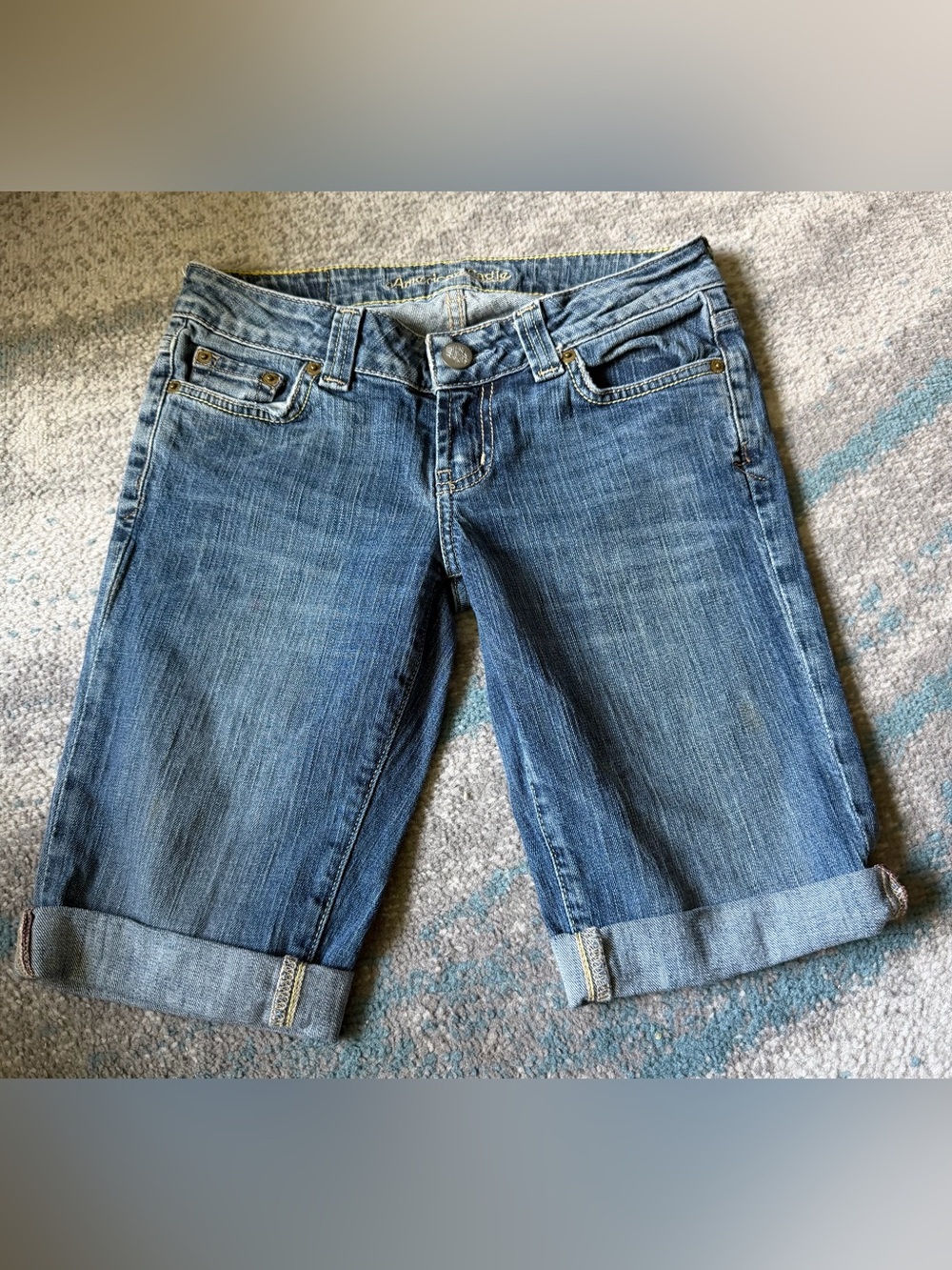 American Eagle Size 2Long Boyfriend 77 Denim Shorts